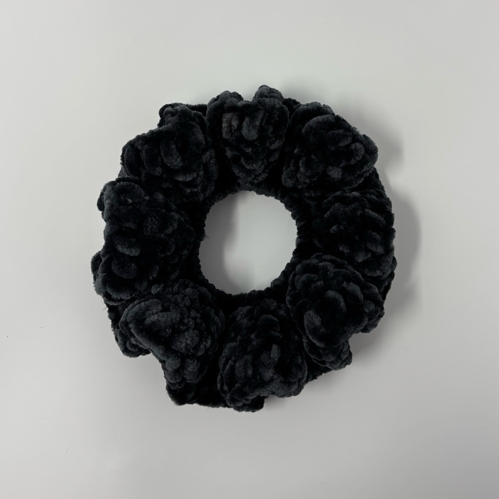 Black Crochet Scrunchie